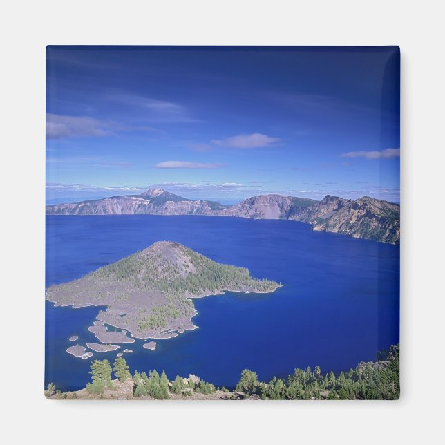 OR, Crater Lake NP, Wizard Island and Crater Magnet (Front)