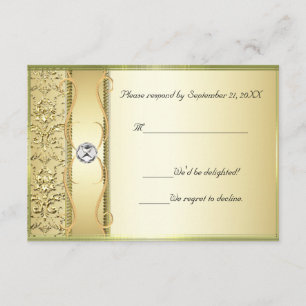Or D2 sur la carte de la damassé RSVP d'or
