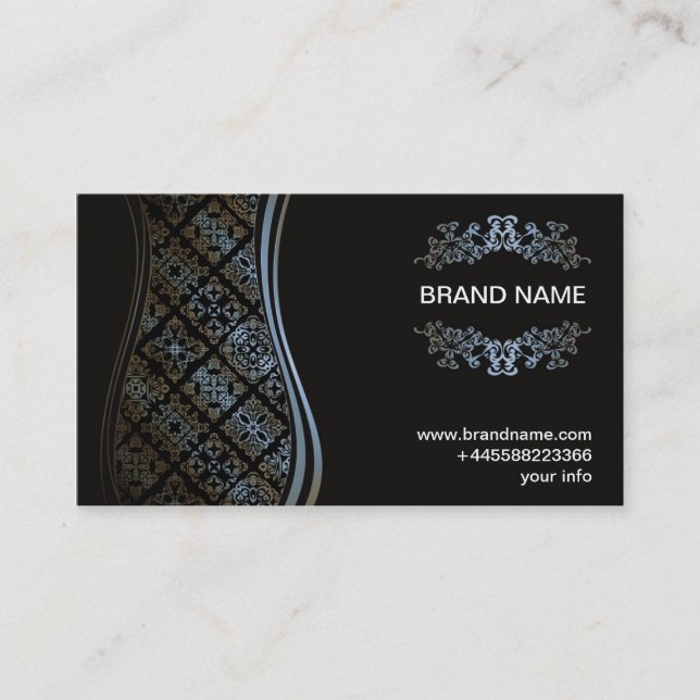 Or de bleu de carte de visite de VIP (Devant)