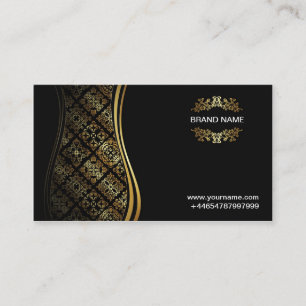 Or de noir de carte de visite de VIP