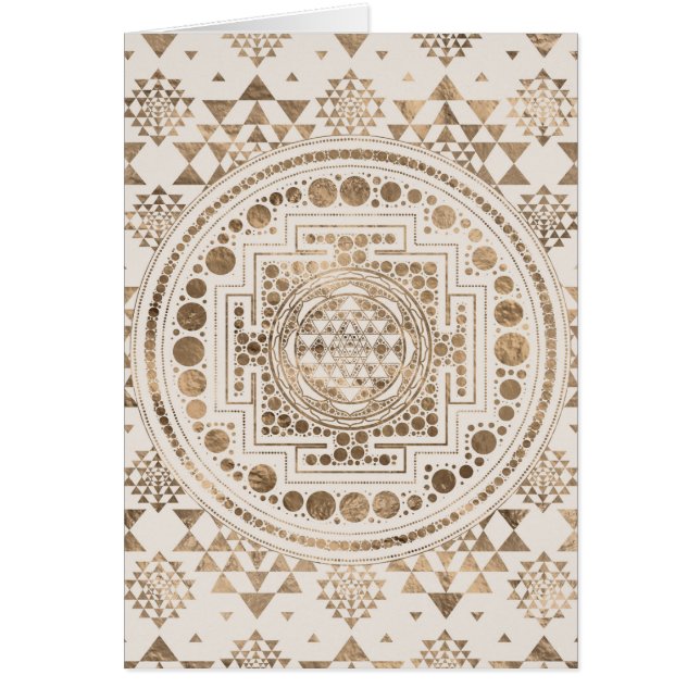 Or de pastel de Sri Yantra/Sri Chakra (Devant)