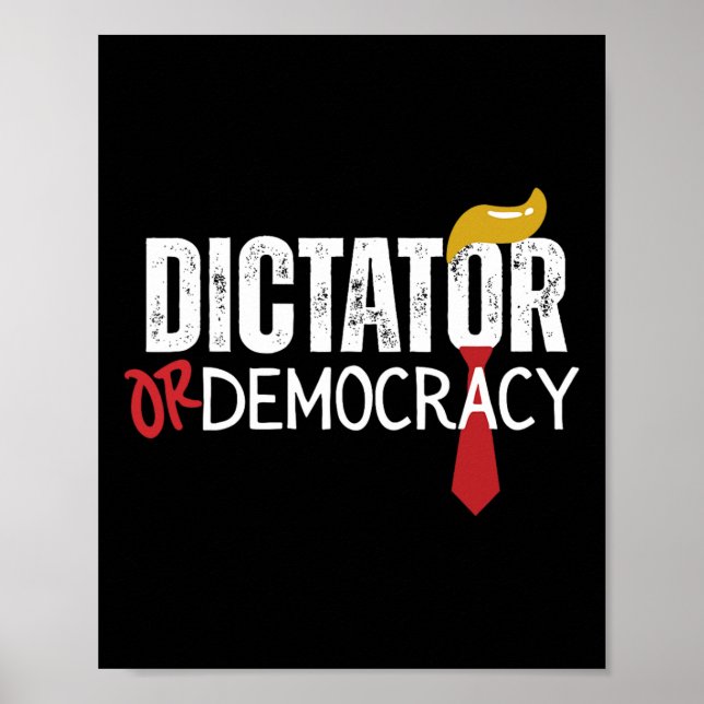 Or Democracy Funny Trump Hair Tie  Poster (Front)