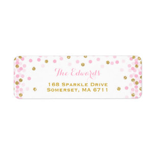 Or d'étiquettes de adresse de retour de baby