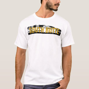 Or du sud de butte sur le T-shirt noir