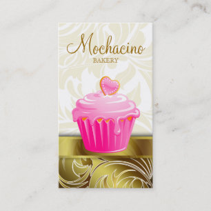Or élégant de rose de petit gâteau de carte de