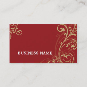 Or élégant fabuleux de rouge de flourish de CARTE
