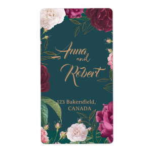 Or & Emerald Green Floral