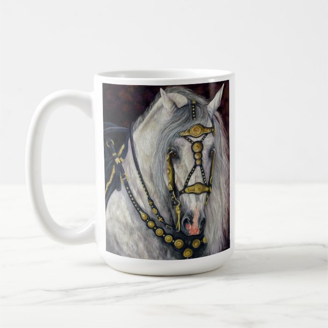 Or espagnol - étalon andalou - tasse de café (Gauche)