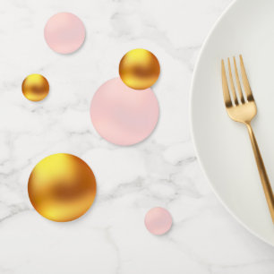 Or et confettis roses de Tableau