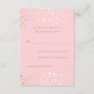 Or et le souffle du bébé rose épousant des cartes