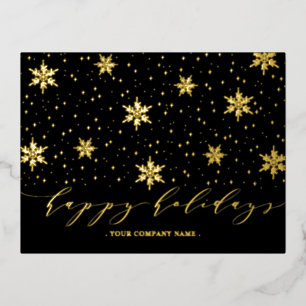 Or et noir   Carte postale Foil de Noël