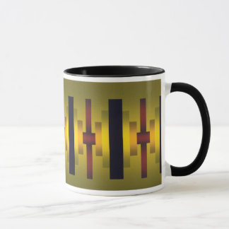 Or et tasse de café industrielle rouge de regard