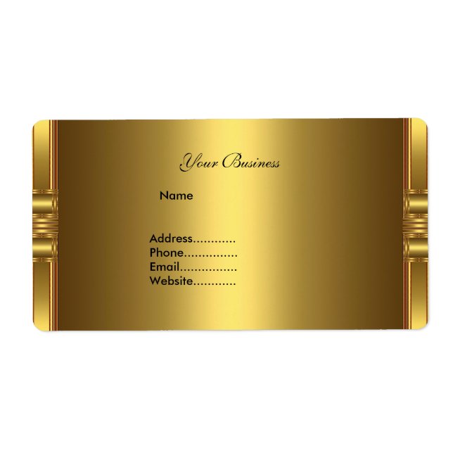 Or étiquette de adresse sur or (Devant)