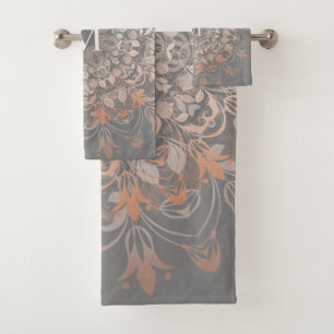 Or Gris Et Rose Monogramme Mandala