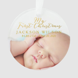 Or ma première naissance de photo de bébé de Noël