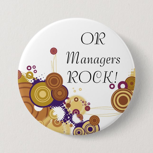 OR Manager 5 3 Inch Round Button (Front)