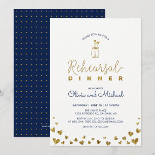 Or & Marine Invitation au dîner de répétition de