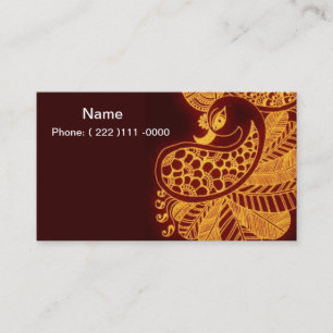 Or Mehndi de carte de visite
