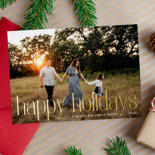 OR moderne Joyeuses vacances Photo Foil Holiday