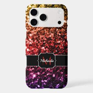 Or Monogramme faux strass or rose violet