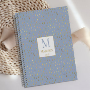 Or Monogramme Moderne Tendance Goutte de Pluie Ble