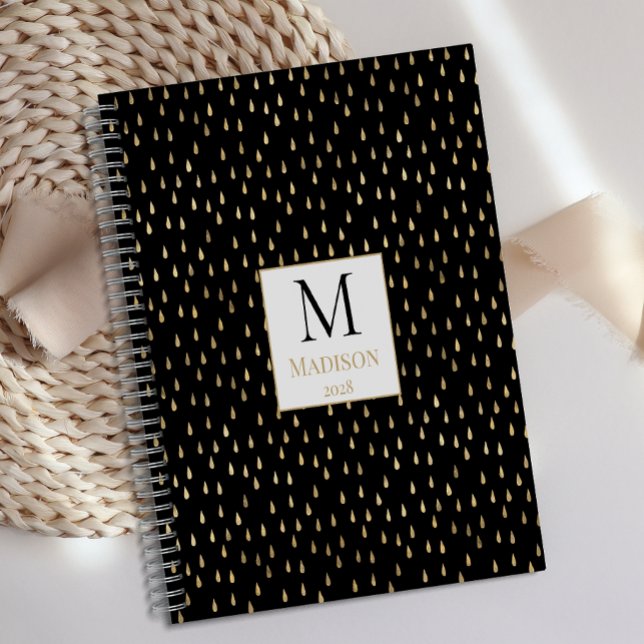 Or Monogramme Moderne Tendance Goutte de Pluie Noi (Créateur téléchargé)