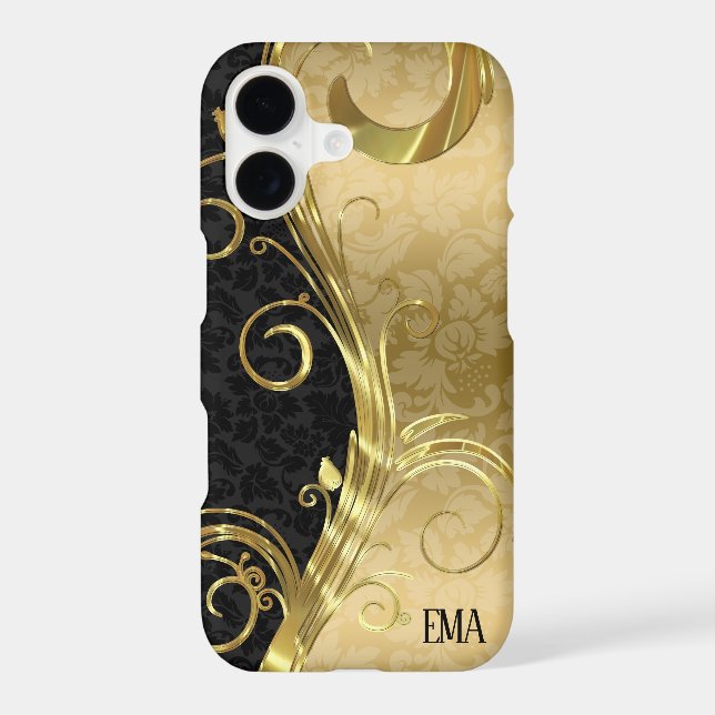 Or noir Damassé Or Tourbillons (Verso)