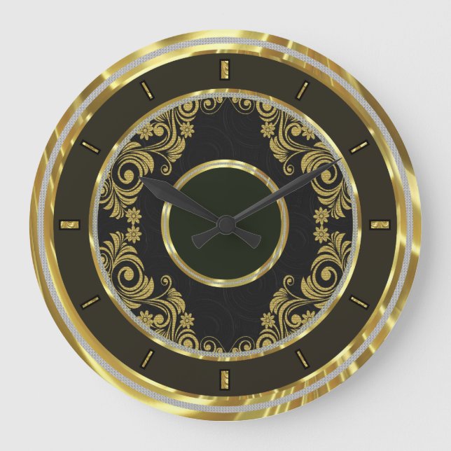 Or noir et horloge murale Remous-Élégante (Recto)