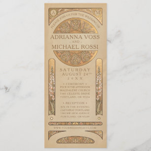 Or Nouveau Deco des invitations   de mariage