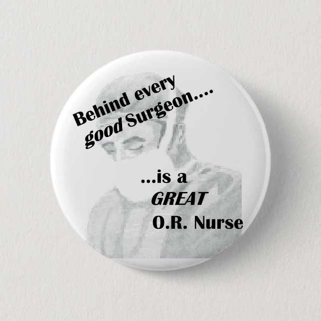 OR Nurse 2 Inch Round Button (Front)