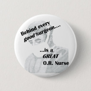 OR Nurse 2 Inch Round Button