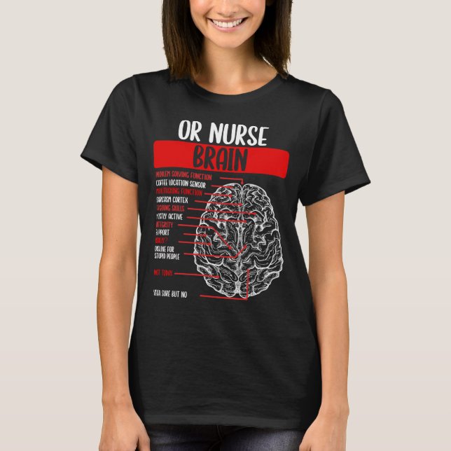 OR Nurse Badge Reel Operating Room Nurse T-Shirt (Front)