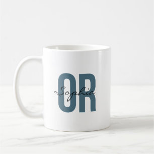 OR Nurse Personalized Name Bold Typogrphy Coffee Mug