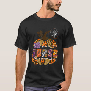 Or Nurse Stethoscope Leopard Halloween Pumpkin Cos T-Shirt