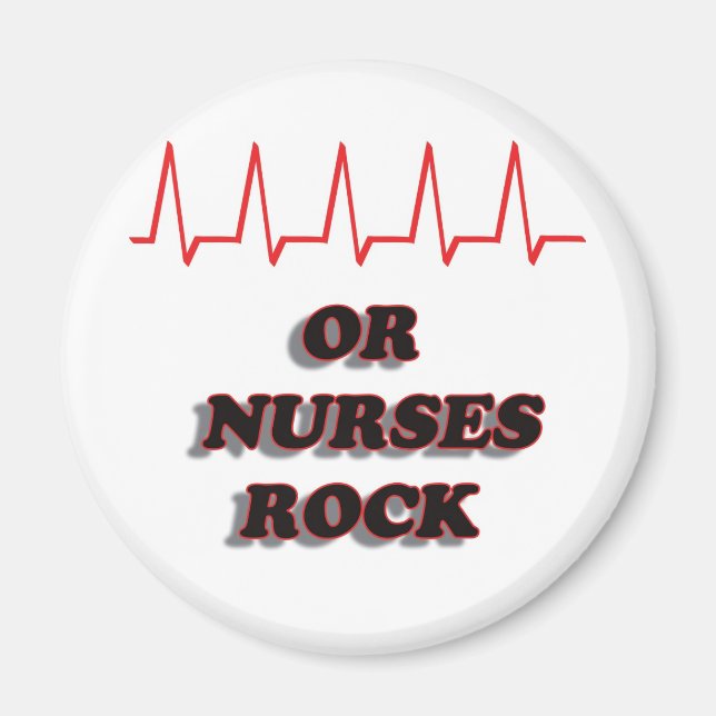 OR NURSES ROCK MAGNET (Front)