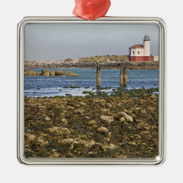 OR, Oregon Coast, Bandon, Coquille River Metal Ornament (Front)