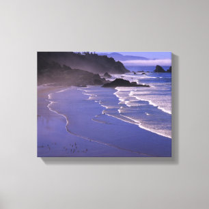 OR, Oregon Coast, Ecola SP, Indian Beach with Canvas Print