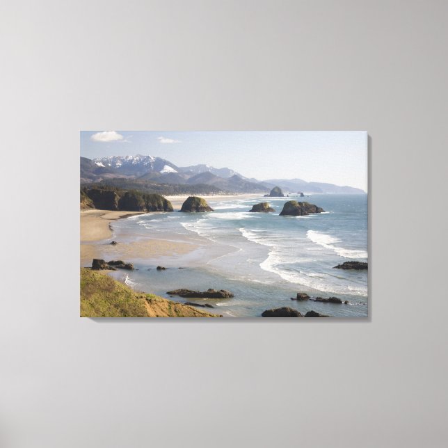 OR, Oregon Coast, Ecola State Park, Crescent Canvas Print (Front)