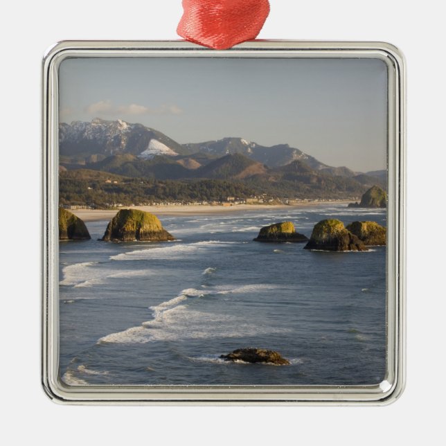 OR, Oregon Coast, Ecola State Park, view of 2 Metal Ornament (Front)