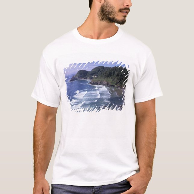 OR, Oregon Coast, Heceta Head Lighthouse, on T-Shirt (Front)