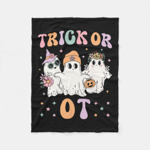 Or Ot Occupational Therapy Therapist Halloween Gho Fleece Blanket