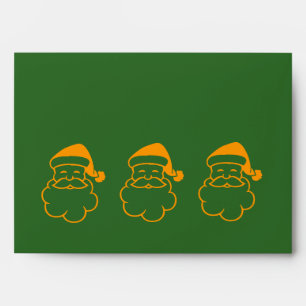 or père Noël design graphique enveloppe verte de n