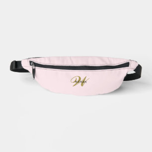 Or personnalisé initial l Rose poudré girly