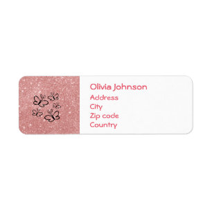 Or rose de parties scintillantes de luxe chics