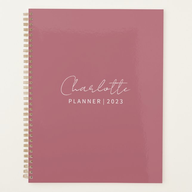 or rose élégant planificateur personnalisé 2023 (Devant)