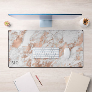 Or rose & Marbre blanc Avec Monogramme, Vs 2