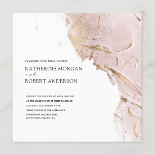 or rose texturé Faire-part de mariage moderne