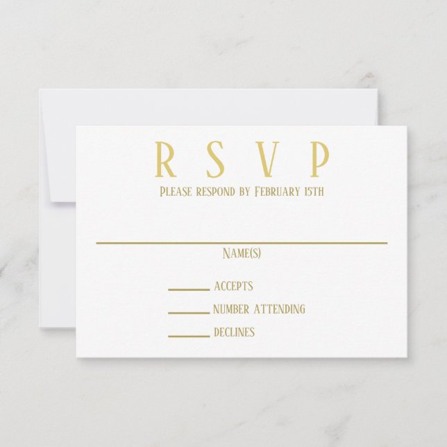 Or simple - Invitation RSVP (Devant)