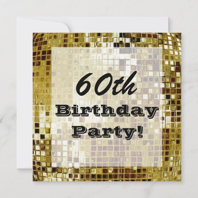 Or soixantième ou toute invitation de fête (Devant)
