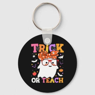 Or Teach Teachers Happy Halloween Ghost With Banda Keychain